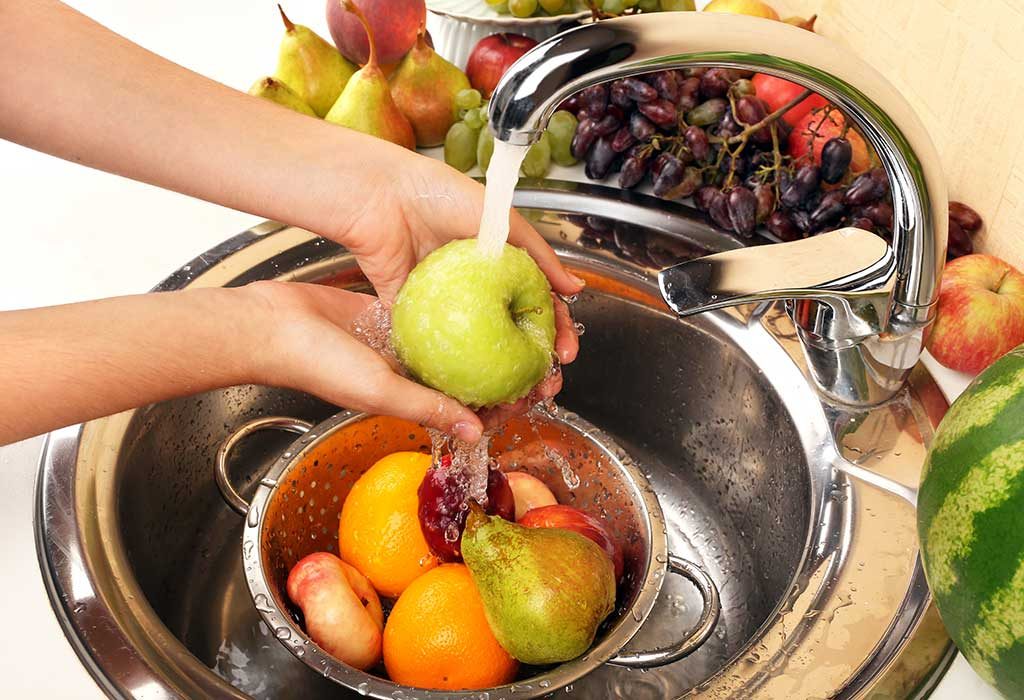 Washing fruits and vegetables