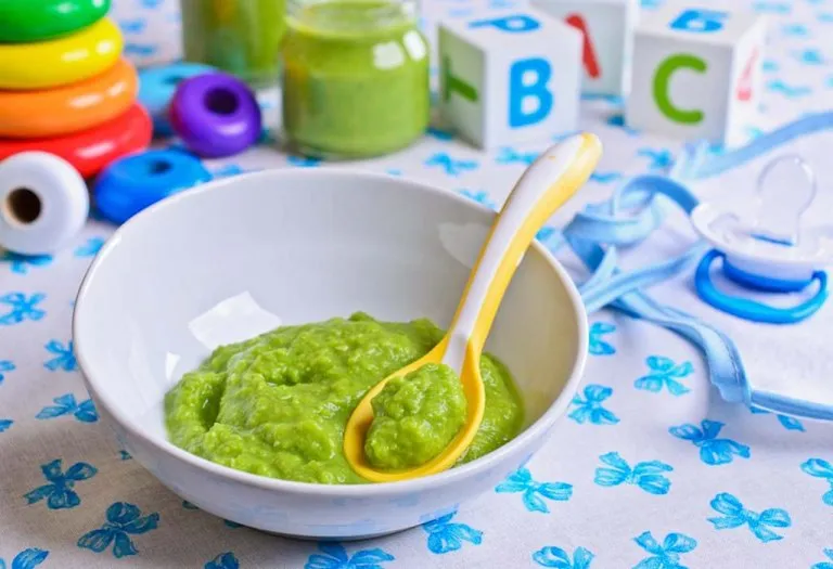 Green Puree (boiled Brocolli + spinach + peas)