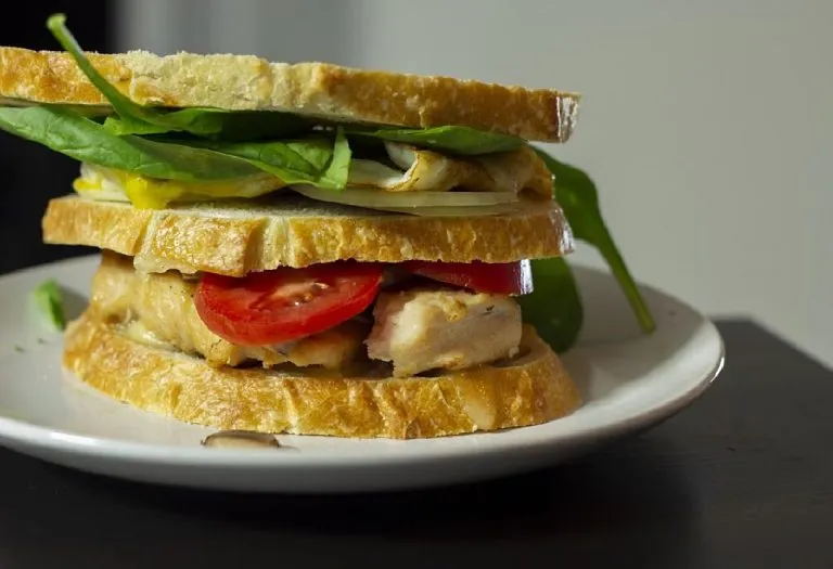 Tofu Lettuce Tomato Sandwich