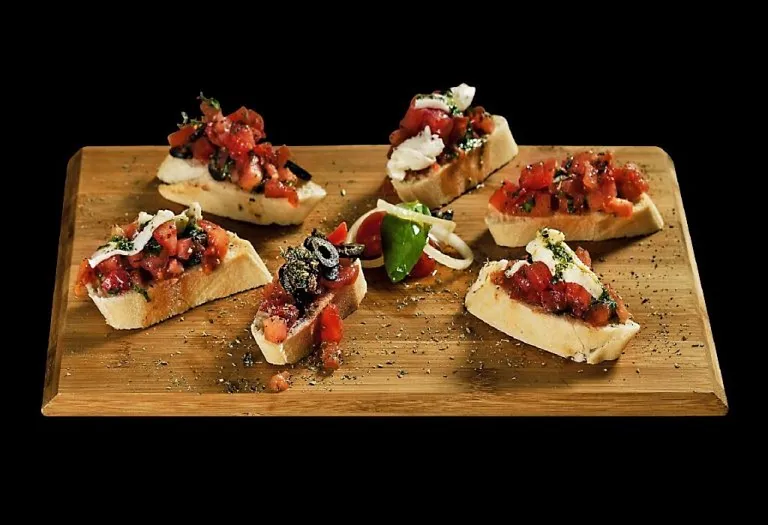Italian appetizer bruschetta