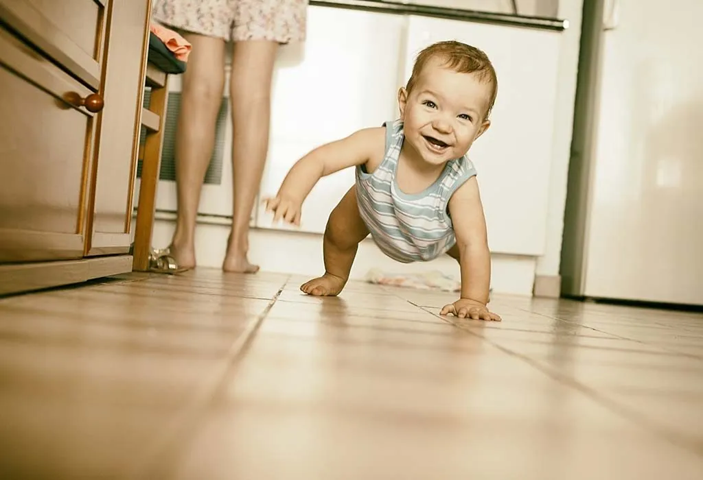 race with your baby so he can gradually start walking from crawling