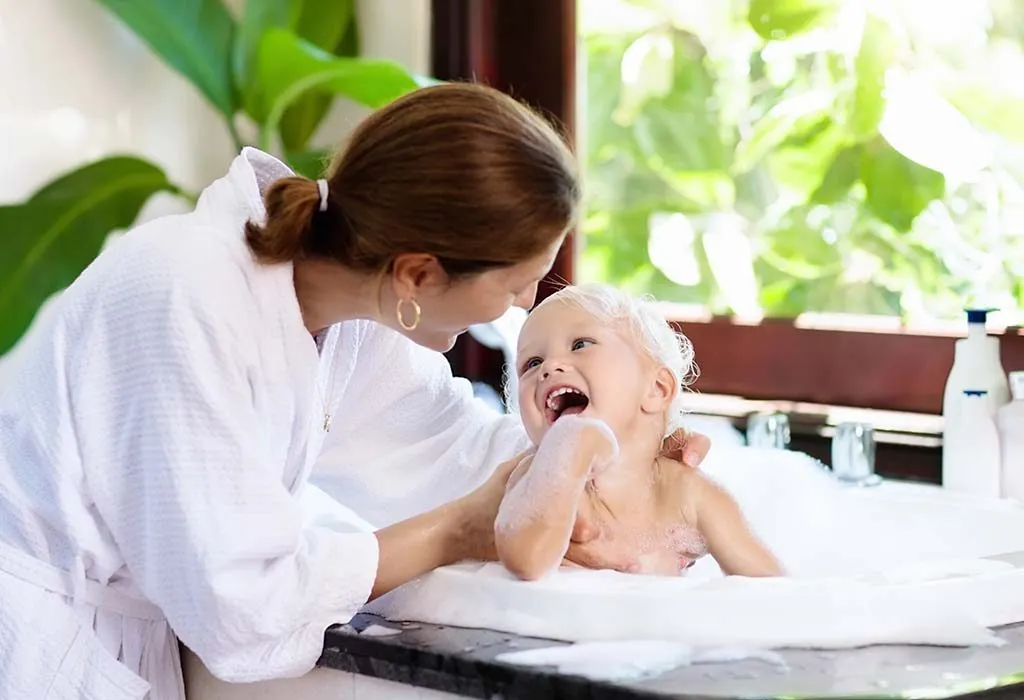 always pay attention to your child in the bathroom