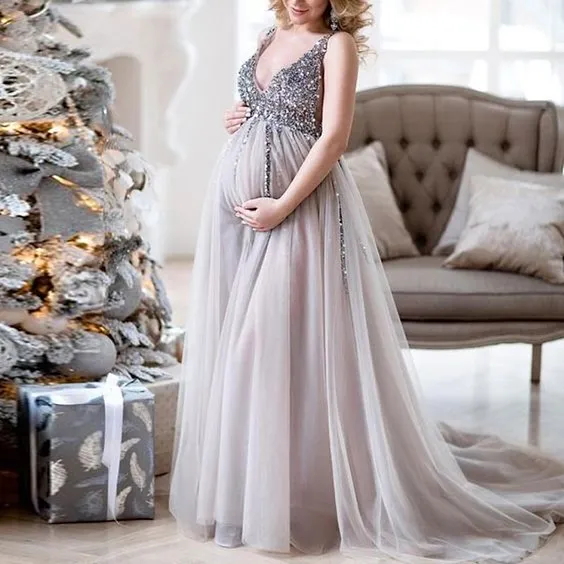 Pregnant Woman Baby Shower Dresses For Mommy To Be Maternity Dress