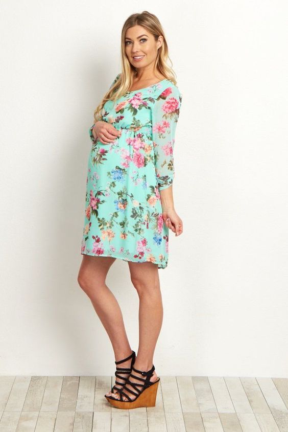 maternity chiffon dress