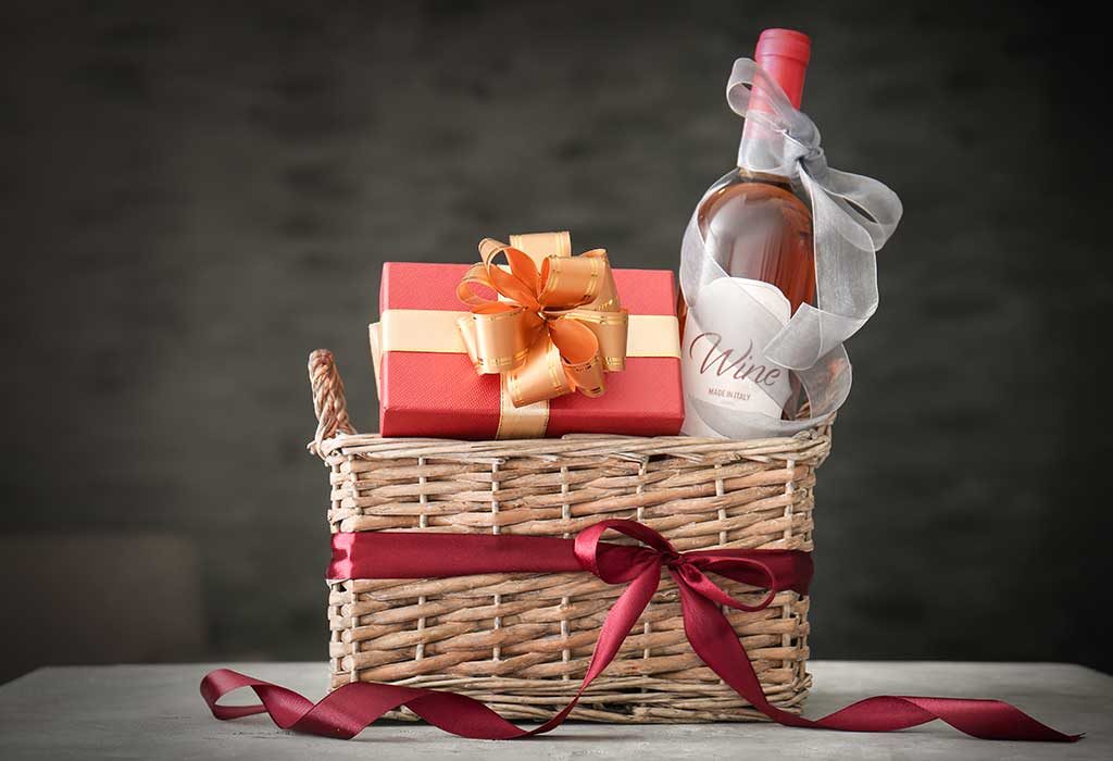 A wine bottle as a gift