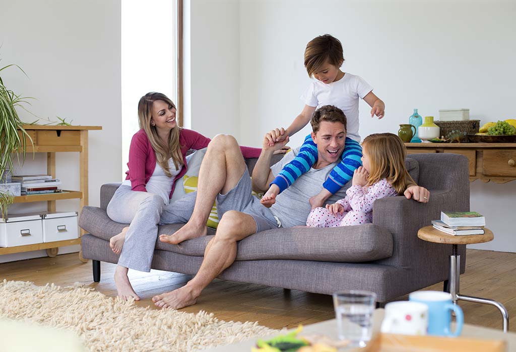 family-spending-quality-time-together-in-summer-park-stock-image