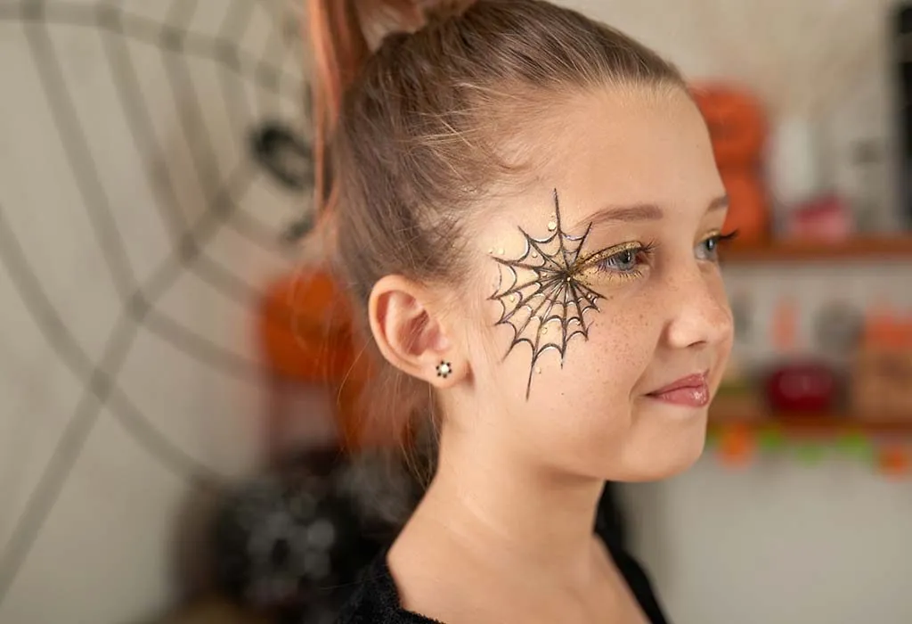 Cobweb Eyes Halloween Makeup