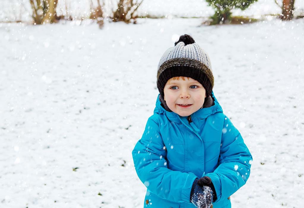 toddler wearing winter clothes