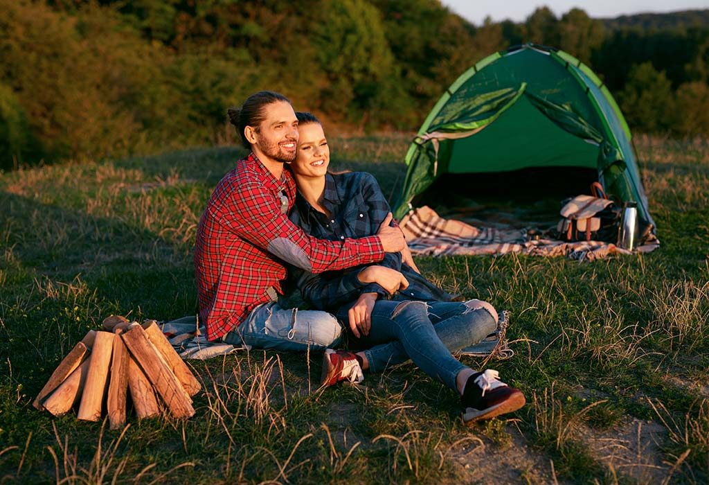 A couple outdoors