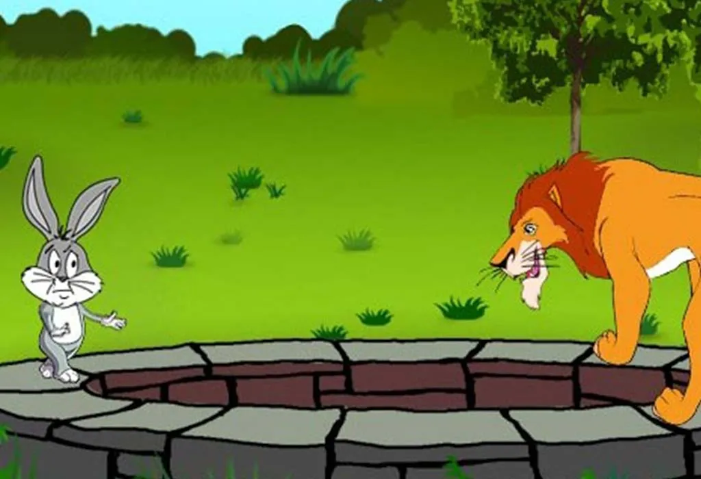 Lion Looking into Well Lion Looking into Well