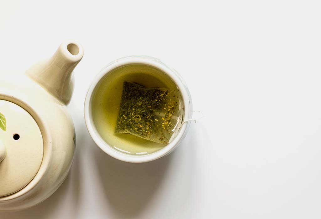 Una bolsa de té verde