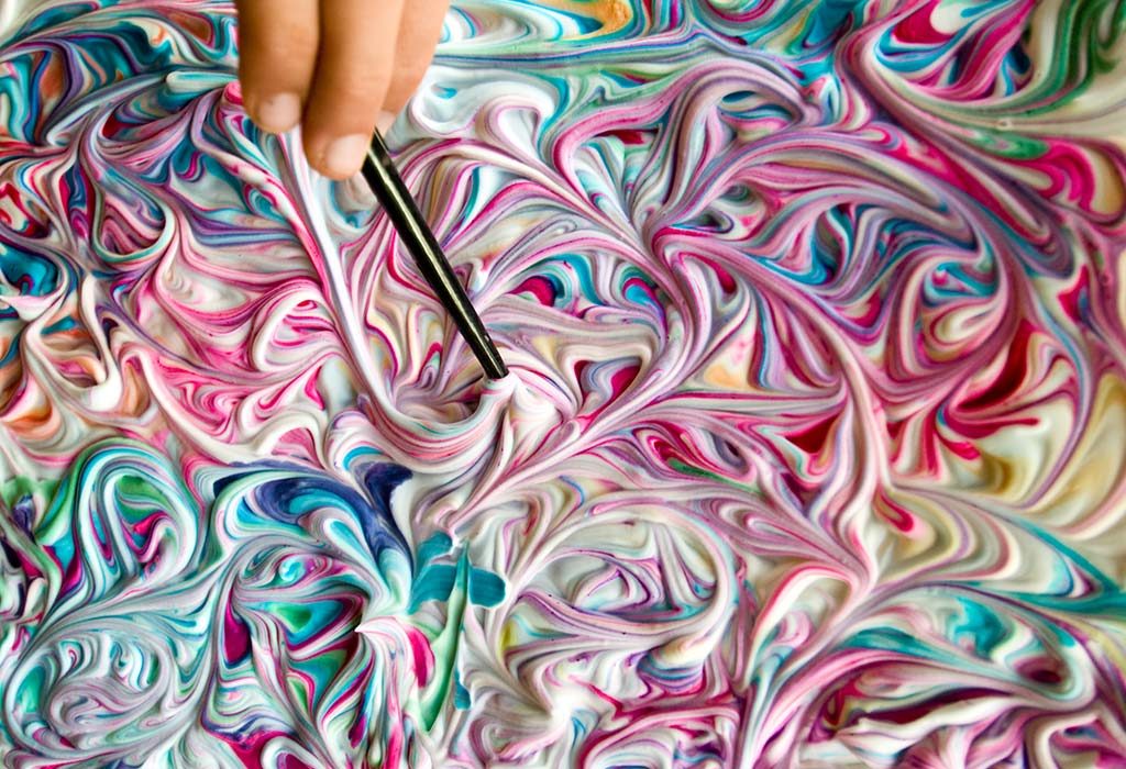 Shaving cream art