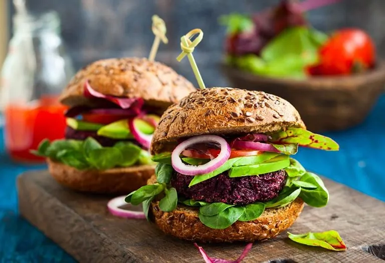 Beetroot Burger with Pineapple Relish