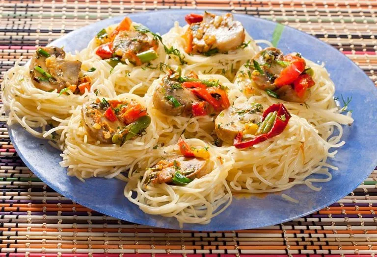 Pasta Nest with Roasted Vegetables