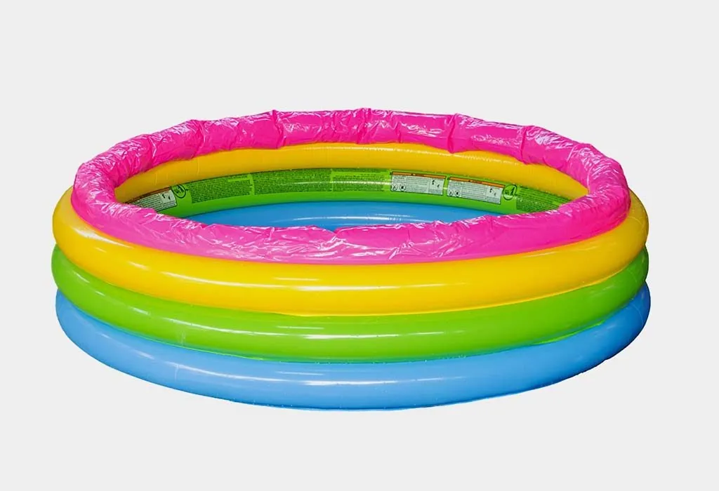 inflatable pool as playpen