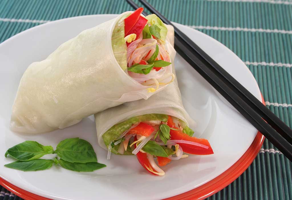 Vegetable rice roll