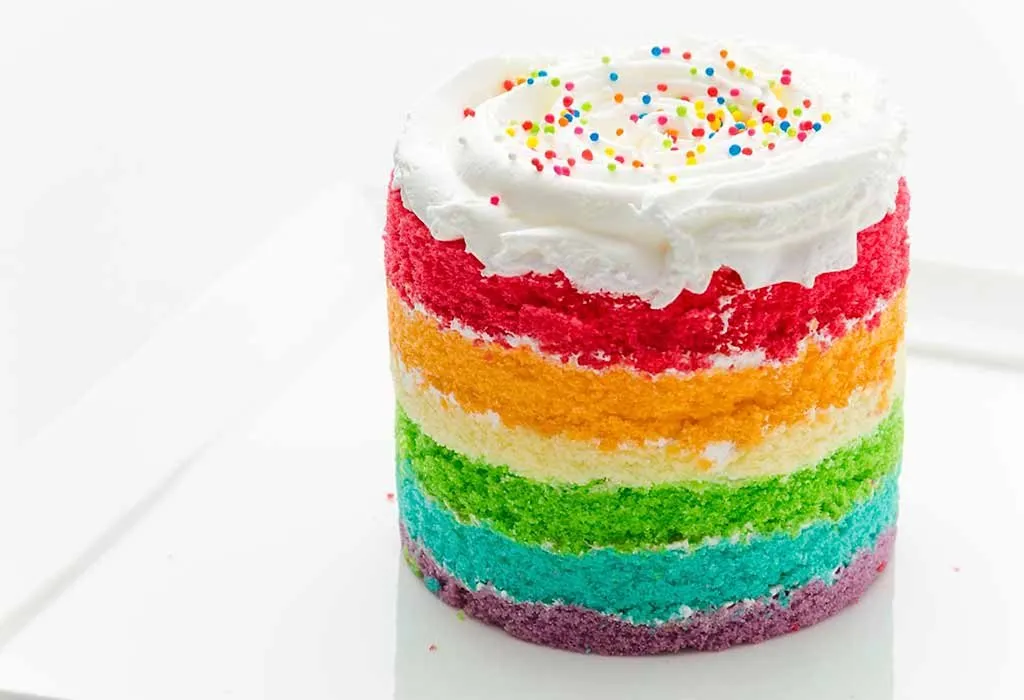 A rainbow cake