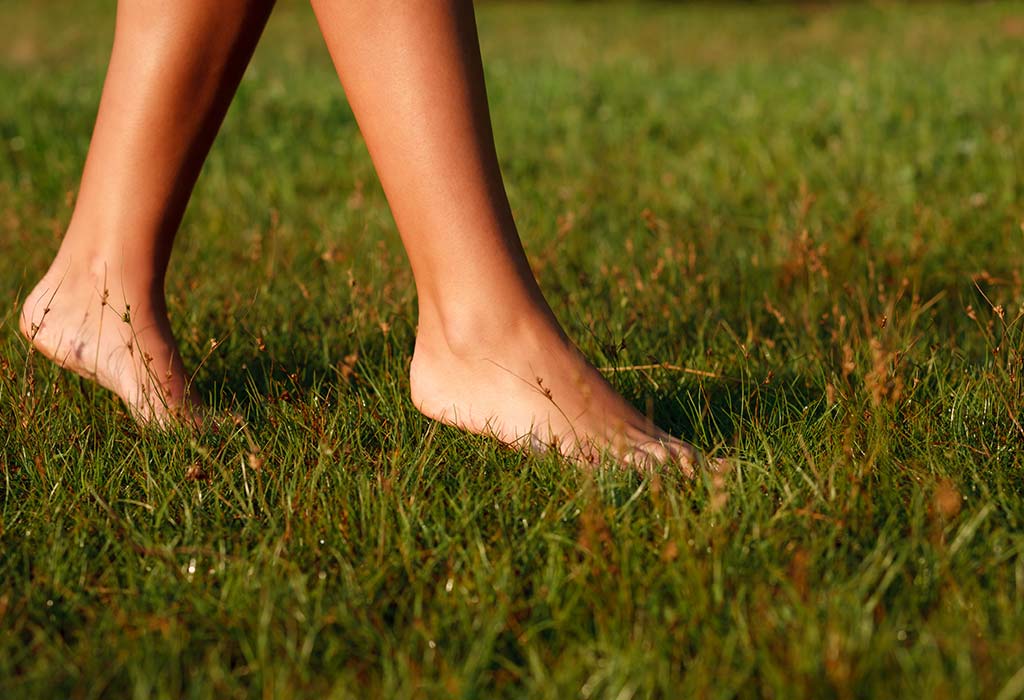 Did you know there's health benefits to walking barefoot in the grass?