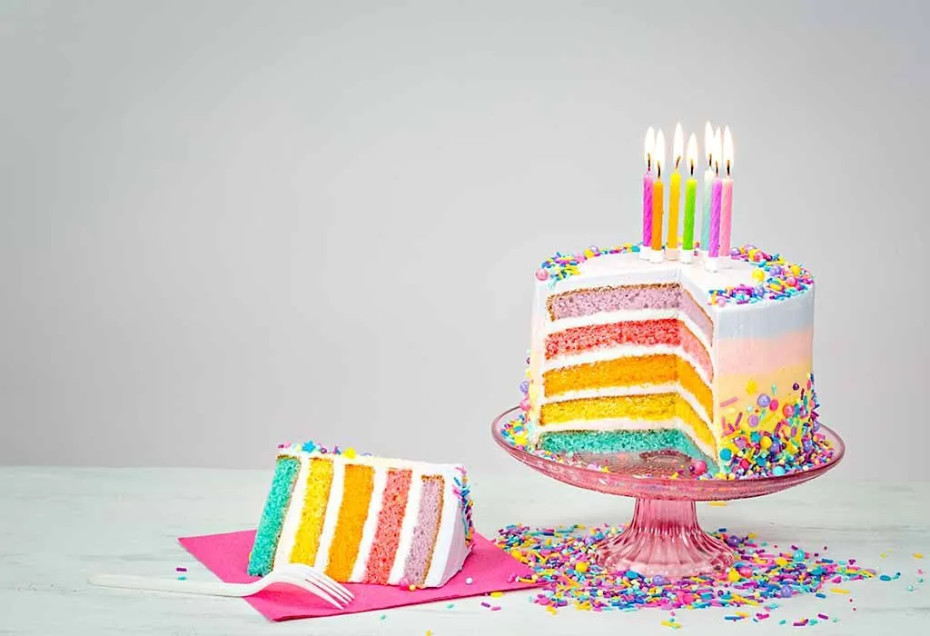 A spring confetti cake