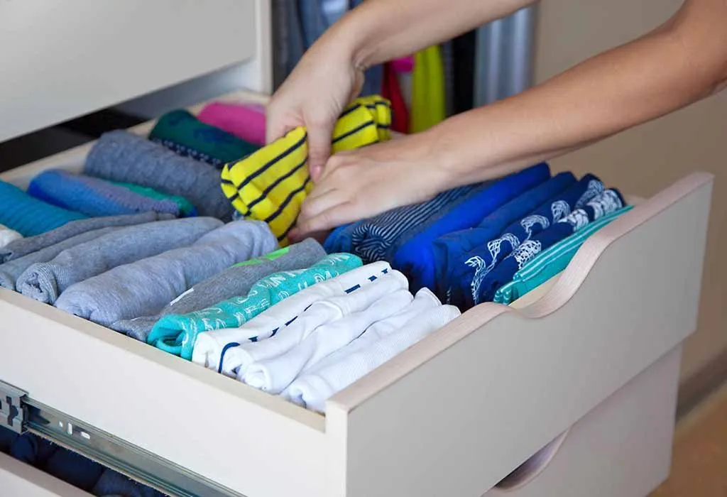 Woman Cleaning Closet