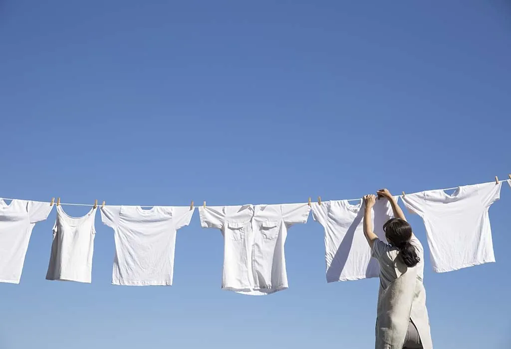 Drying outlet white clothes