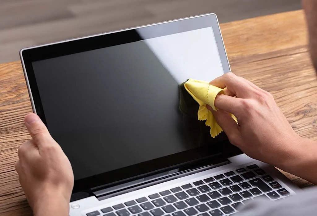 Use a soft cloth to clean laptop screens