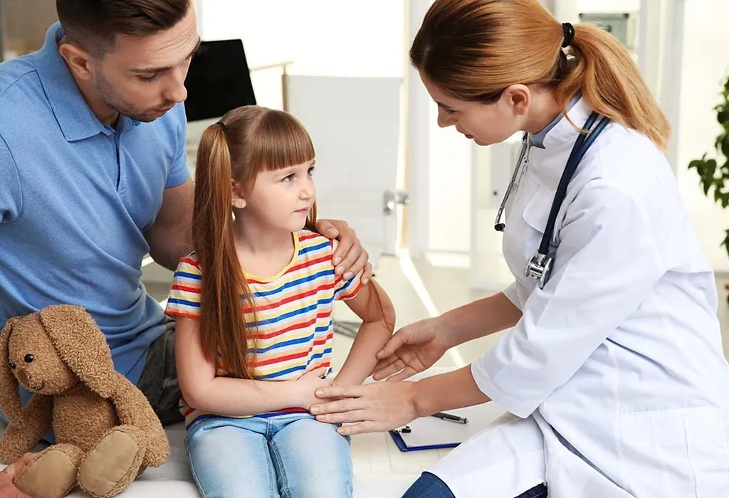 Child getting injection