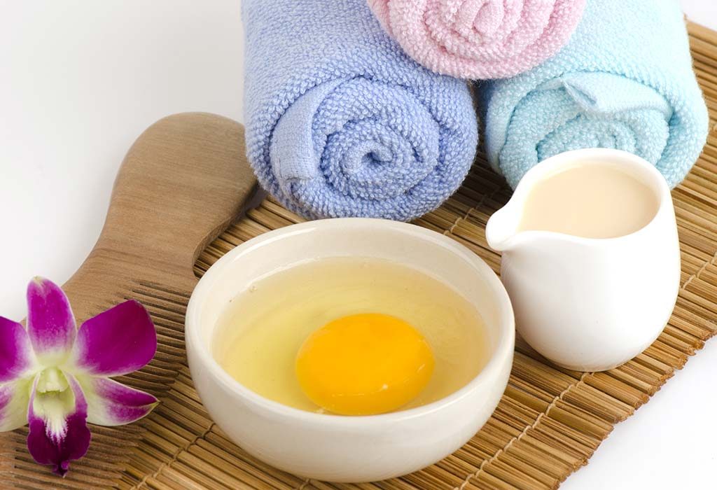 Egg and Olive Oil Hair Spa for Dry Hair