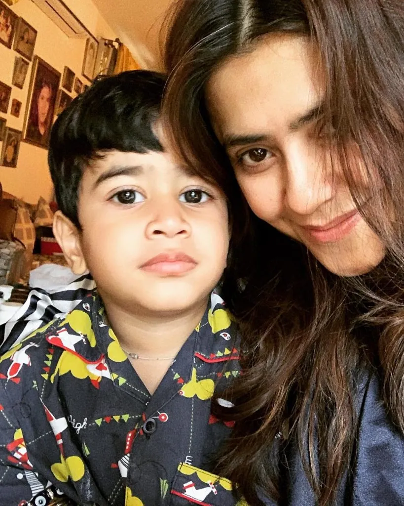 Ekta Kapoor with nephew Laksshya.
