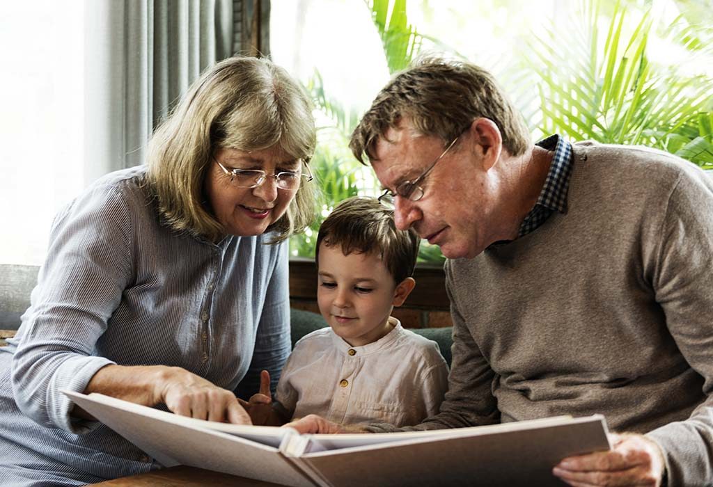 Grandparents with their grandchild