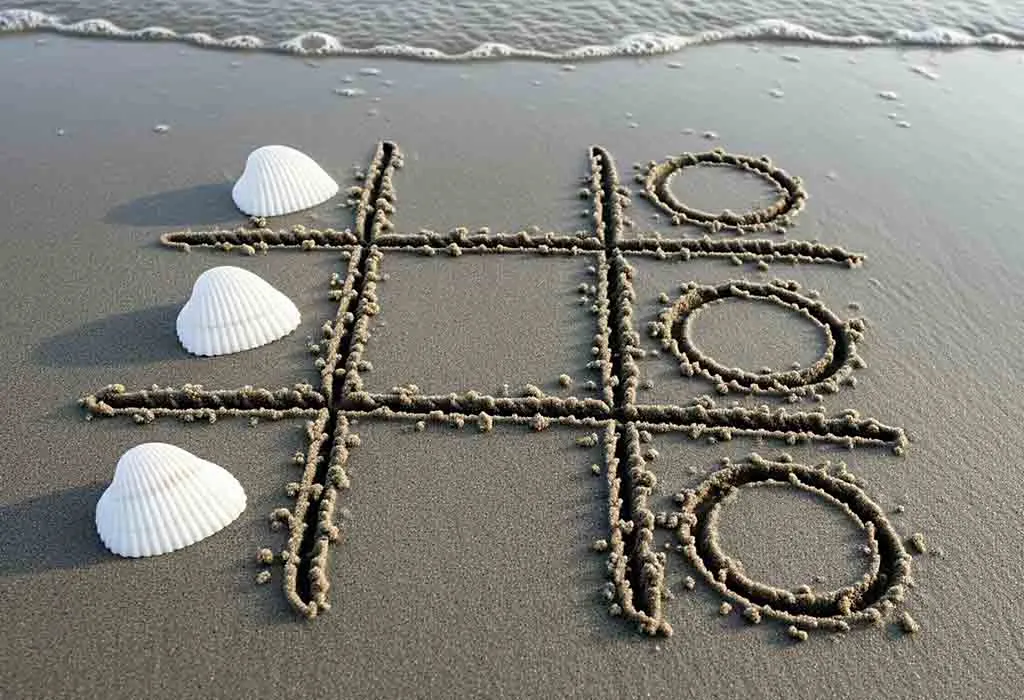 Beach Frisbee Tic-Tac-Toe
