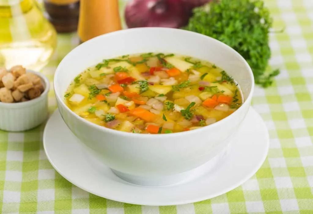 Garlic vegetable soup