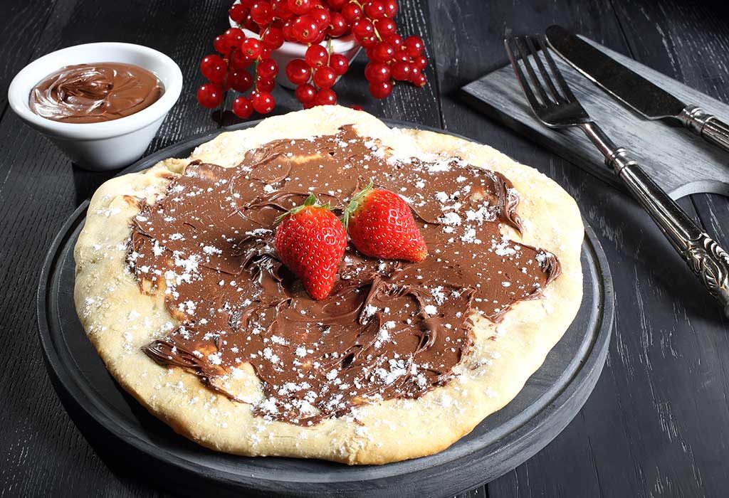 Pizza with chocolate