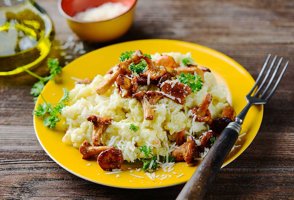 Garlic Mushroom-Tilapia Risotto