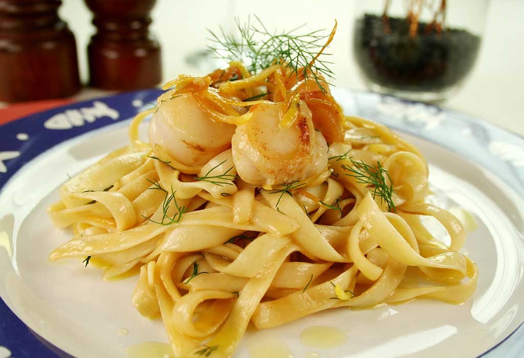Lemon Scallops with Pasta