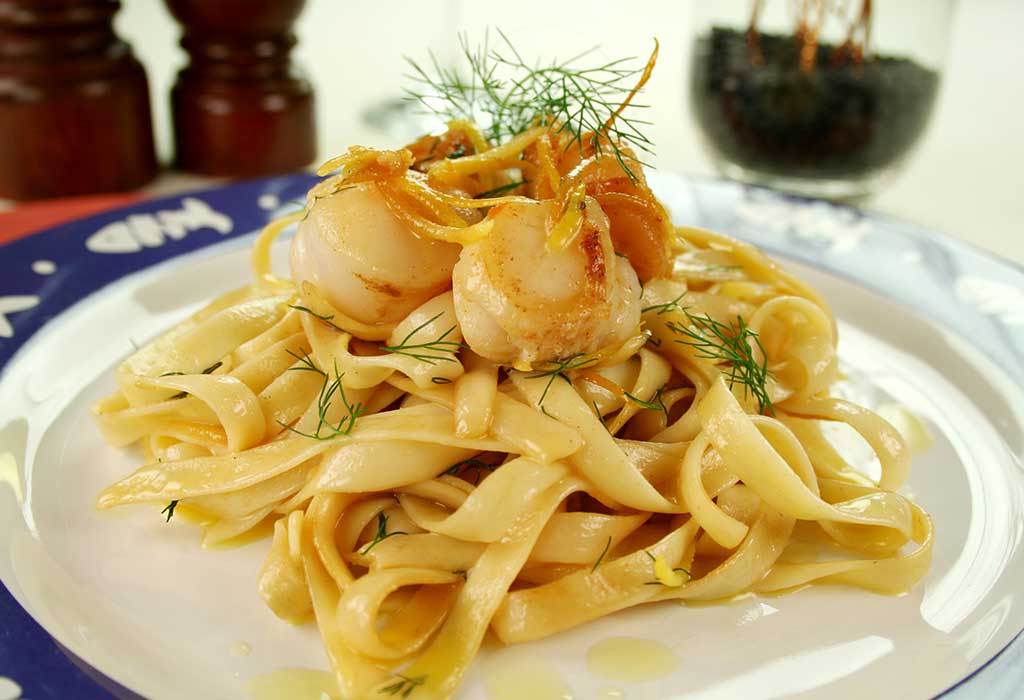 Lemon Scallops with Pasta