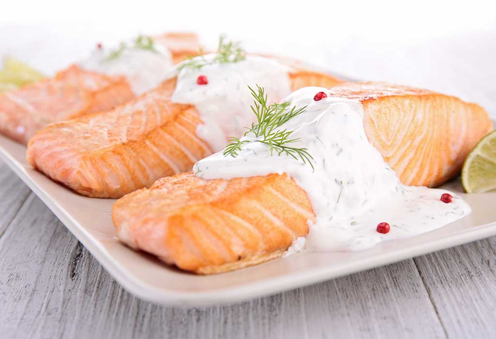 Salmon with Dill Sauce