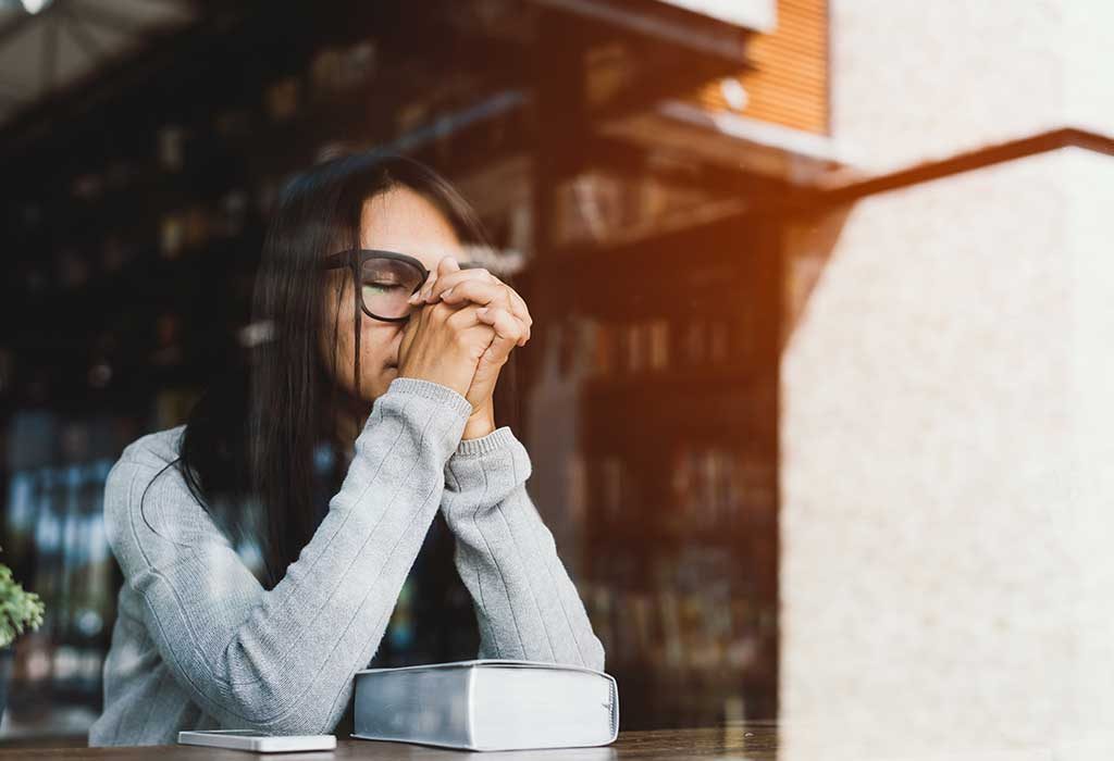 A woman praying