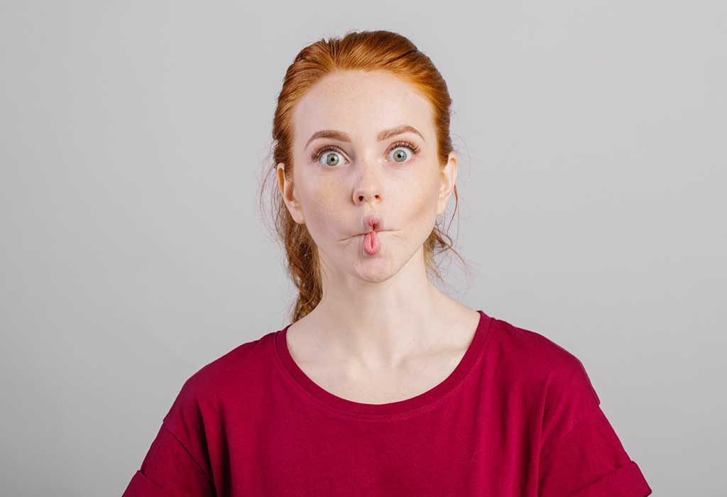 Fish face to reduce neck fat