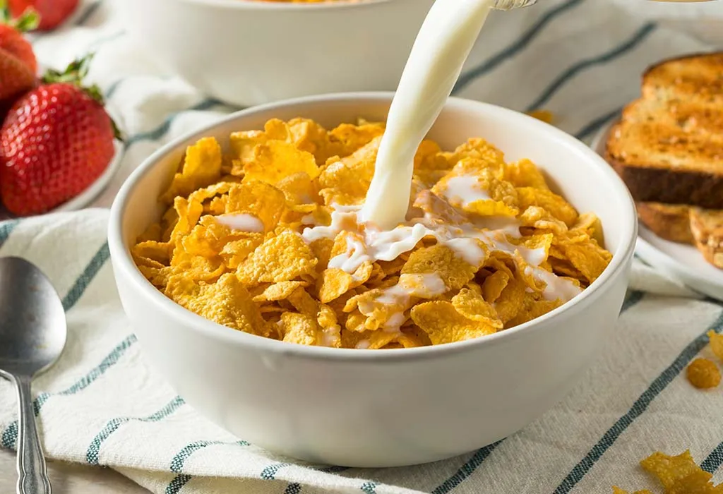 Corn flakes with milk