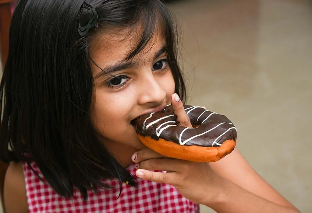 Girl Eating a Donut