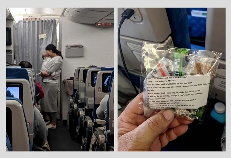 This New Mom Gave Her Flight Co-passengers the Cutest Warning About Having a Baby on Board