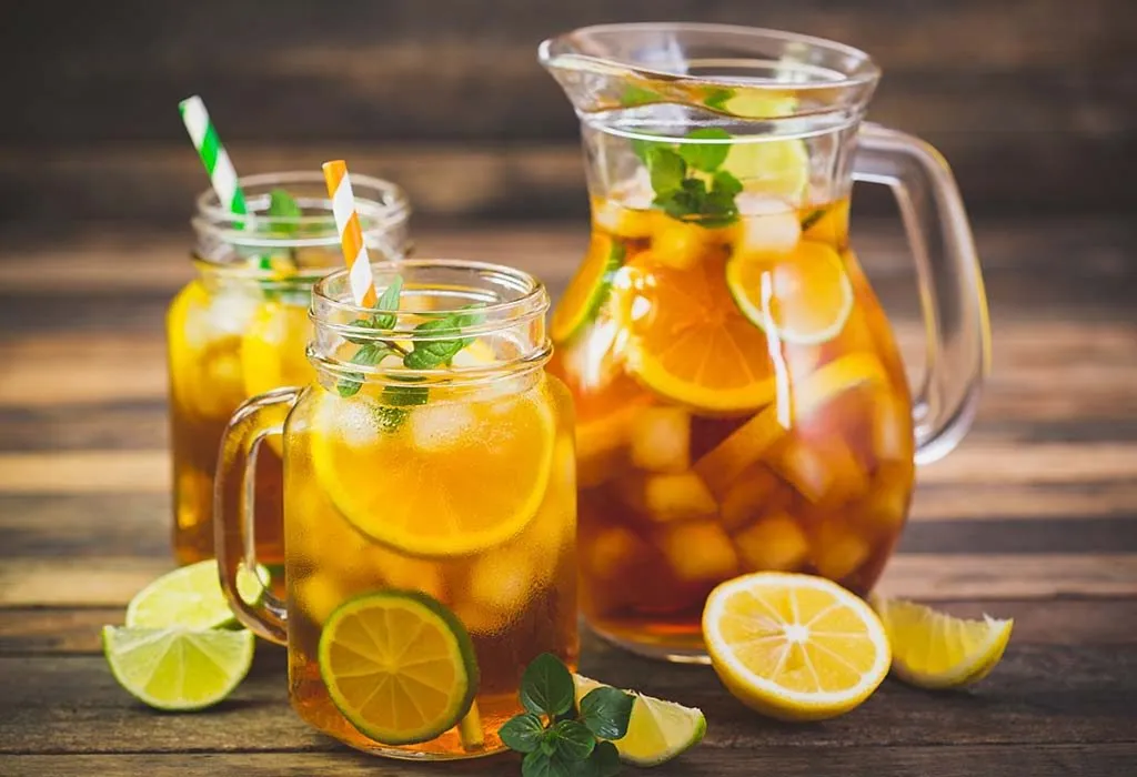 Peach Mint Iced Tea - Feed Your Potential