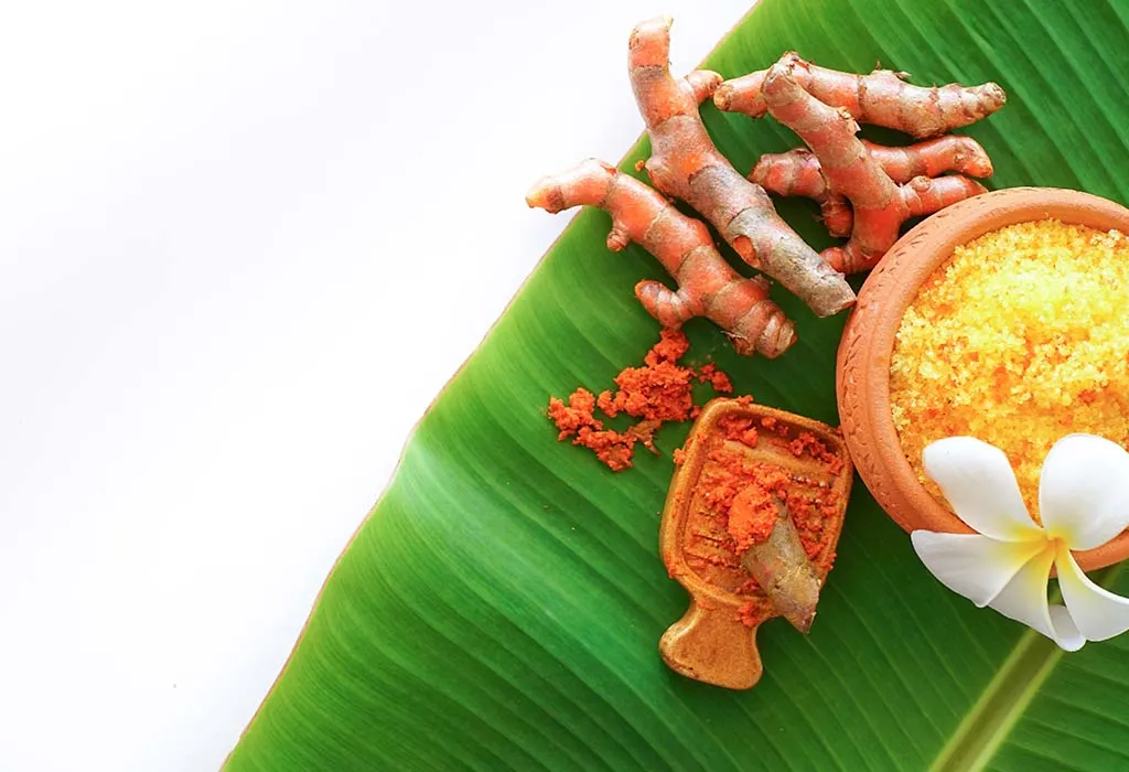 Turmeric and sugar scrub