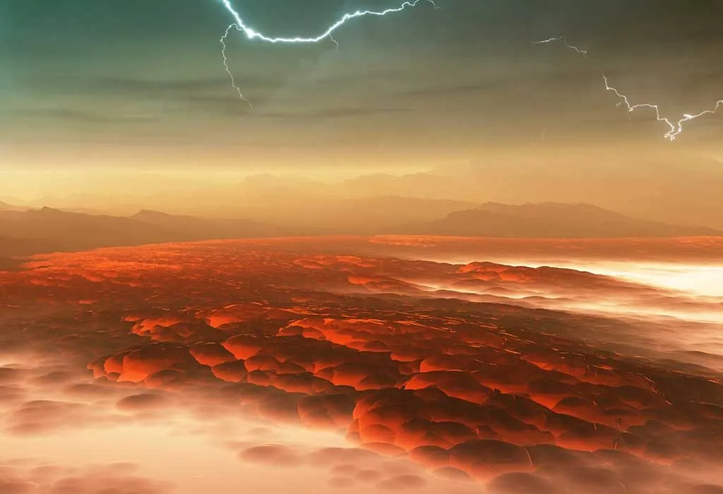 Surface of the planet Venus