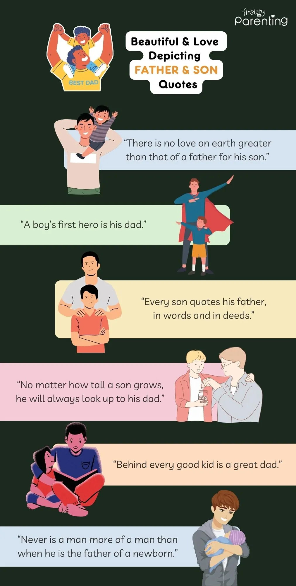 Infographic: Beautiful & Love Depicting Father & Son Quotes