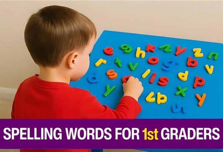 Essential Spelling Words for 1st Graders