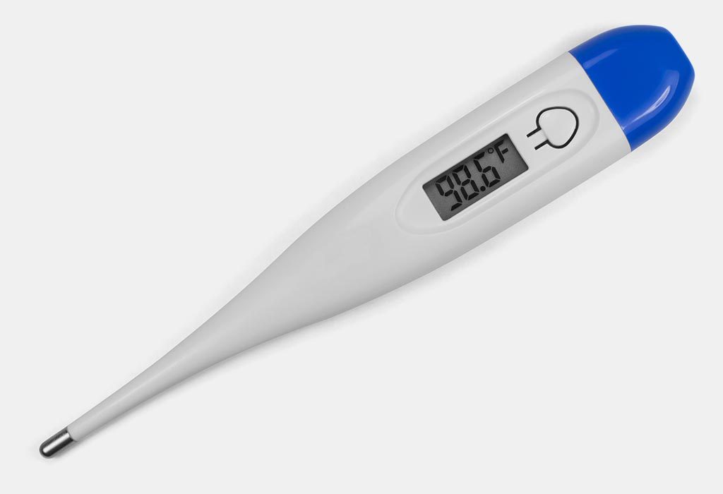 A digital thermometer