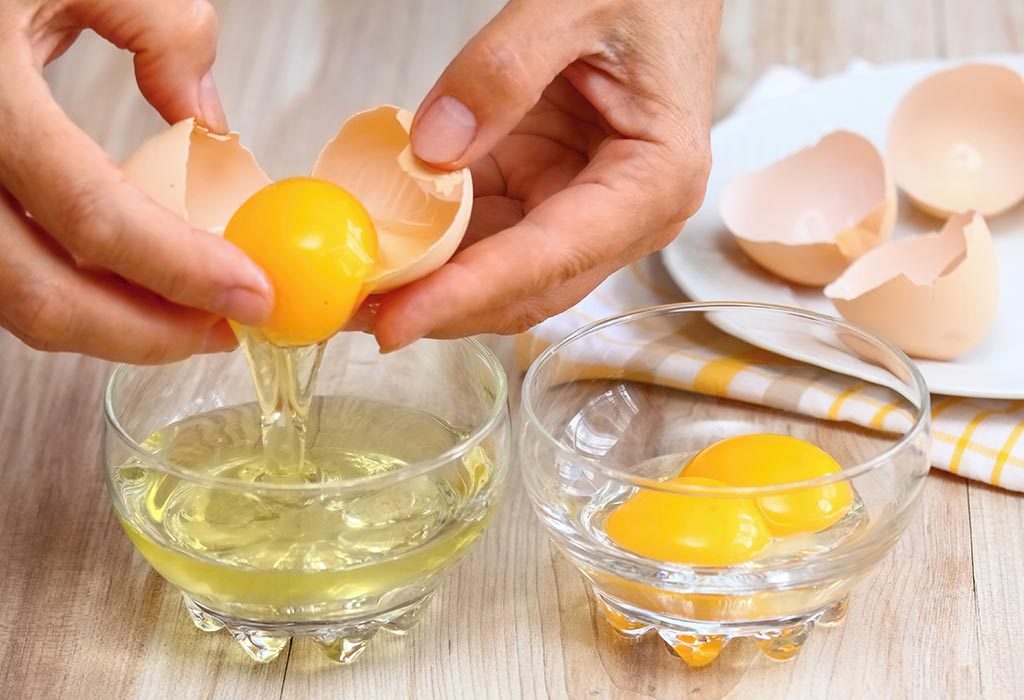 Applying egg yolks