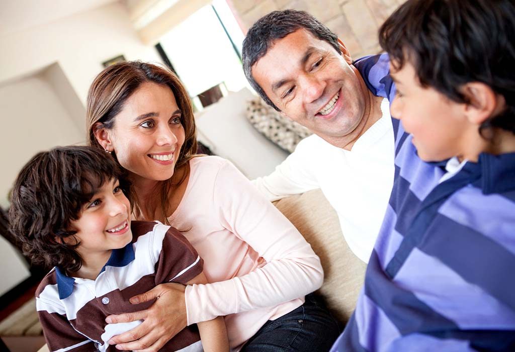 family talking to eachother